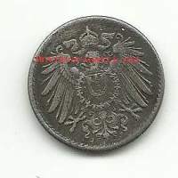 Saksa - 5 pfennig  1921 J  - kolikko