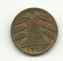 Saksa - 10  reichspfennig  1925 D  - kolikko