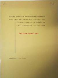 Högre Svenska Handelsläroverkets Högskoleavdelning 1909-1927, Svenska Handelshögskolan i Helsingfors 1927-1934