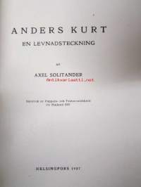 Anders Kurt - En levnadsteckning av Axel Solitander