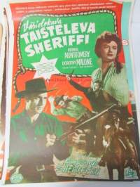 Taisteleva sheriffi - Kämpande sheriffen, pääosissa George Montgomery, Dorothy Malone, Frank Faylen, Skip Homeier -elokuvajuliste