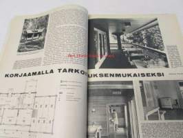 Kotiliesi 1967 nr 19 -mm. korjaamalla tarkoituksenmukaiseksi - Yhtyneiden kuvalehtien Torppa Nuuksiossa, maalaistalon pihan perustaminen kuvia Mikkisen piha