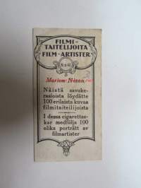 Filmitaiteilijoita - Film-artister nr 48 Marion Nixon -savukepakkauksen mukana olllut keräilykortti