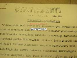Kauppalehti 1956 nr 4 16.3.1956 -Yleislakon 1956 aikainen lehti
