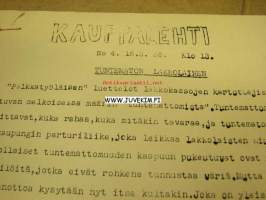 Kauppalehti 1956 nr 4 16.3.1956 -Yleislakon 1956 aikainen lehti