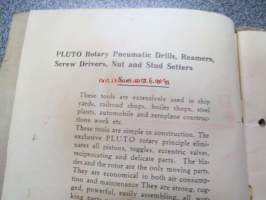 Pluto pneumatic tools - The Pluto Line of Pneumatic Tools - paineilmatyökalujen kuvitettu luettelo
