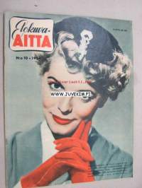 Elokuva-Aitta 1954 nr 10 (kannessa Hillevi Lagerstam), pirteä ja pikantti Hillevi, Cannesin tähtiä, Odile Versois
