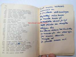 Laulun siivin - Suomen Sosiaalidemokraattinen Nuorisoliitto / Nuorten Kotkain Keskusliitto -laulukirja + lisä osa, liimattuna Kiljavan ja Pajulahden paperitarrat