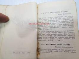 Laulun siivin - Suomen Sosiaalidemokraattinen Nuorisoliitto / Nuorten Kotkain Keskusliitto -laulukirja + lisä osa, liimattuna Kiljavan ja Pajulahden paperitarrat