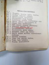 Laulun siivin - Suomen Sosiaalidemokraattinen Nuorisoliitto / Nuorten Kotkain Keskusliitto -laulukirja + lisä osa, liimattuna Kiljavan ja Pajulahden paperitarrat