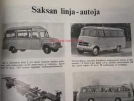 Suomen Autolehti 1955 nr 11 marraskuu, sis. mm. seur artikkelit / kuvat / mainokset; Saksan linja-autoja Kässbohrer - Kässbohrer Setra 10 - Mercedes-Benz O 321