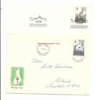 Tuberkuloosi 1.10.1962 FDC ja toinen 17.12.62