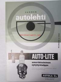 Suomen Autolehti 1960 nr 8, sis. mm. seur. artikkelit / kuvat / mainokset; Bluebird - Maailman nopein auto suola-aavikolla, katso sisältö kuvista tarkemmin.