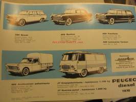 Peugeot Diesel-autot vm. 1970 myyntiesite