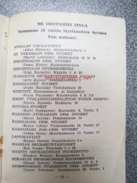 Turun kaupungin nuorisotoimisto / Åbo stads ungdomsbyrå -kuvitettu opas nuorison saamiseksi mukaan yhdistys- yms. toimintaan kaduilla vetelehtimisen sijaan