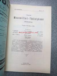 Suomen Maanmittari-Yhdistys 50 V 1891-1941, runsaasti alaan liittyviä kirjoituksia ja muistelmia