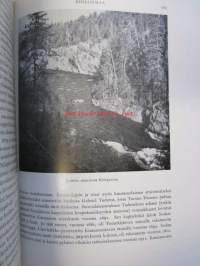 Meidän Maa, Suomi sanoin ja kuvin, kohokuvioitu kokonahkainen (punainen) loistosidos - painettu numeroituna 1600 kappaletta Turun Chromopaperitehdas Oy:n