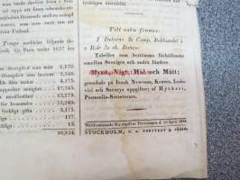 Svenska Minerva 1838 nr 49, 24.4.1838 -lehtipostitusleimattu