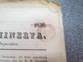 Svenska Minerva 1838 nr 111, 15.9.1838 -lehtipostitusleimattu