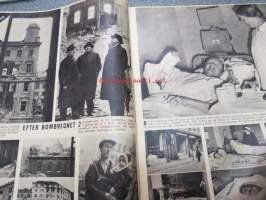 Se - Den svenska bildtidningen 1939 nr 64, ur innehål bl.a.; Finlands folk lever i kapsäck, Efter bombregnet (i Helsingfors), Syjuntan och Finlandsinsamlingen,