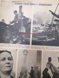 Se - Den svenska bildtidningen 1941 nr 27, ur innehål bl.a.; Finland härjas åter av bomber, Den tyska krigsmaskinen rullar mot öster, Ryssarnas första