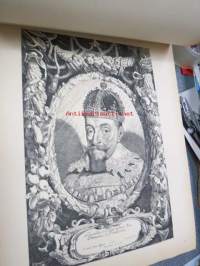Svensk Pantheon - Porträtt och historiska planscher efter gravyrer -Ruotsin suurvaltakauden aikaisten merkkihenkilöitten ja tapahtumien kuvia