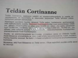 Ford Cortina 1971 -käyttöohjekirja