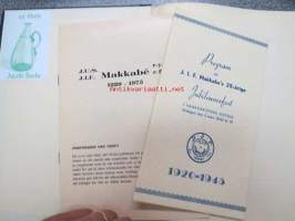 Makkabé 1945 nr 1, 2-3, 4-5 - 1946 1-2, &quot;J.I.F Makkabé 1920-1945 historiikki -yhteissidos (Judiska Idrottsförening Makkabé)