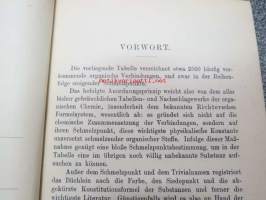 Tabelle der wichtigsten organischen Verbindungen geordnet nach Schmelzpunkten