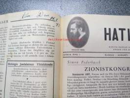 Hatikwah 1935-36 -yhteensidotut vuosikerrat, suomalainen juutalaisyhteisön lehti, ruotsin- ja suomenkielinen