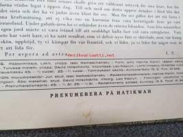 Hatikwah 1935-36 -yhteensidotut vuosikerrat, suomalainen juutalaisyhteisön lehti, ruotsin- ja suomenkielinen