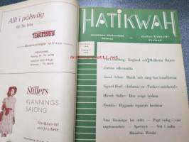 Hatikwah 1946-48 -yhteensidotut vuosikerrat, suomalainen juutalaisyhteisön lehti, ruotsin- ja suomenkielinen