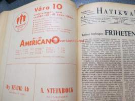 Hatikwah 1946-48 -yhteensidotut vuosikerrat, suomalainen juutalaisyhteisön lehti, ruotsin- ja suomenkielinen
