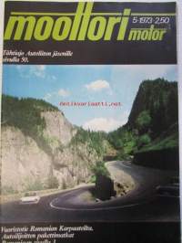 Moottori-Motor 1973 nr 5, sisältää mm. seur. artikkelit / kuvat / mainokset; HM Keisarin juna, Auto ja kaupunki, Ilmajäähdytys kuorma-autossa, Suomalainen