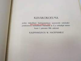 1.1.1916 - Kuvakokoelma, jonka taiteellisen loistopainoksen... Hackman &amp; C:o virkailijat tammikuun 1 päivänä 1916 antoivat kauppaneuvos W. Hackmanille
