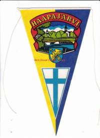Matkailuviiri Haapajärvi. Iso viiri  28 x 15,5 cm. UUSI!