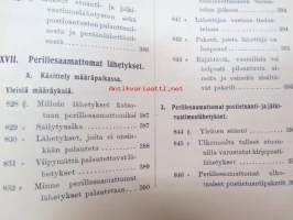 Postikirja 1911 - Suomen Suuriruhtinaanmaan postiasetusten, postiliikennettä koskevien ohjeitten ja sääntöjen yhteentoimitettu kokoelma, harvinainen teos -