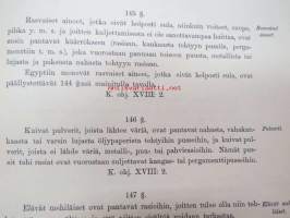 Postikirja 1911 - Suomen Suuriruhtinaanmaan postiasetusten, postiliikennettä koskevien ohjeitten ja sääntöjen yhteentoimitettu kokoelma, harvinainen teos -