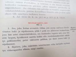 Postikirja 1911 - Suomen Suuriruhtinaanmaan postiasetusten, postiliikennettä koskevien ohjeitten ja sääntöjen yhteentoimitettu kokoelma, harvinainen teos -