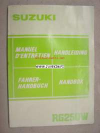 Suzuki RG250W Handbok -käyttöohjekirja ruotsiksi