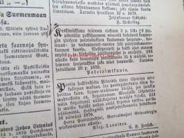 Sanomia Turusta 1870 nr 30, ilmestynyt 29.7.1870, sis. mm. seur. artikkelit / jutut / ilmoitukset; Kuollut Turussa - heinäkuun 21 p. merimies Kaarle Evert Karlsson