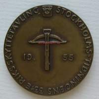 Adolf A:son Murray Stockholms Tidningens 33 Rikssskyttetävling mitali  ( G Carrel -55)   ,   taidemitali 40  mm