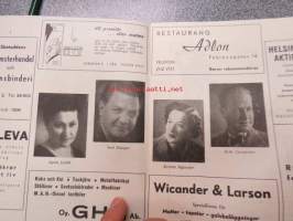 Svenska Teatern Helsingfors program spelåret 1942-44 &quot;Gudarna le (Jupiter laughs)&quot; av A.J. Cronin, regi Mia Backman -käsiohjelma