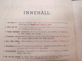Lilla Teatern program spelåret 1945 &quot;Tredje upplagan&quot; av Lars Kasper (chefredaktör) - Kvällsrevyn 1945 -käsiohjelma