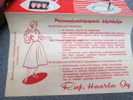 Paistosalumiinia Raf. Haarla Oy -kääre (sisältää yli 20 ruokaohjetta)