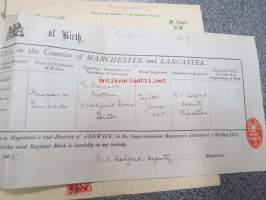 Eric Zilliacus &amp; Mary Morrall - Certified Copy of an Entry of Marriage - Pursuant to the Marriage, Manchester south - Marriage solemnized at the Register