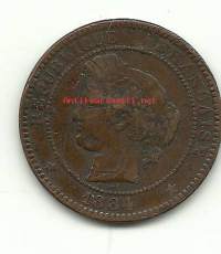 Ranska 10 Centimes 1884  kolikko