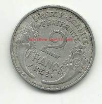 Ranska 2 Francs  1958  kolikko