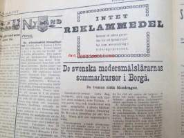 Borgåbladet 1922 nr 91, utgiven 19.8.1922