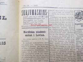 Borgåbladet 1922 nr 91, utgiven 19.8.1922